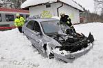 Mezinárodní rychlík se střetl s osobním automobilem na přejezdu.