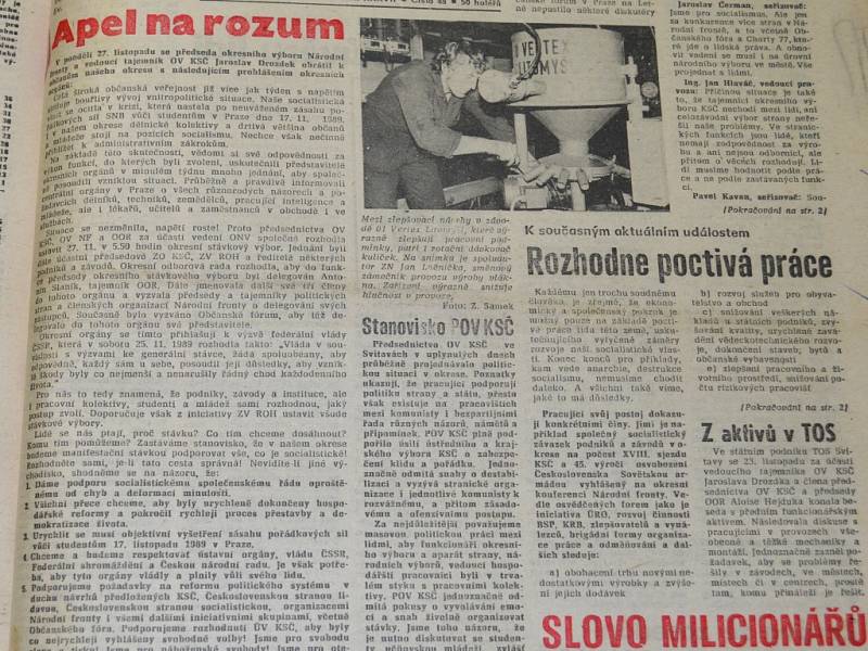 Z Nového Svitavska 29.11.1989