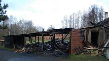 Noční požár truhlárny v Borové způsobil škodu za více než milion korun.