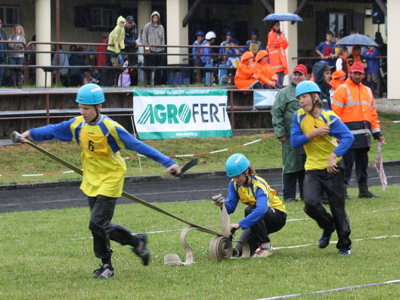 Krajské  kolo soutěže mladých hasičů se konalo  v sobotu ve sportovním areálu ve Vítějevsi. 