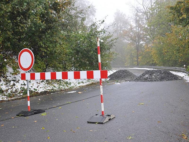 Situace na Hřebči v sobotu 17. října.  