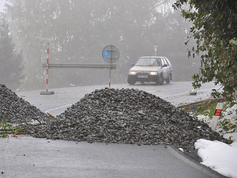 Situace na Hřebči v sobotu 17. října.  