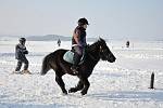 V Janově si dali dostaveníčko vyznavači horseskijöringu.