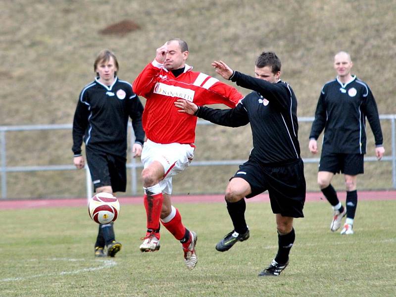 Spokojenost s výsledkem zavládla  v Litomyšli. Litomyšl – Slatiňany 2:0.