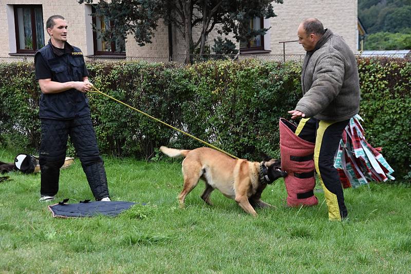 Střelba a zásah policejních psů v Dolním Újezdu