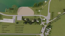Oblast rybníku Rosnička ve Svitavách čeká proměna, nové parkoviště a časem možná i místo pro karavany. Zdroj: město Svitavy