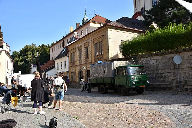 Natáčení závěrečných scén filmu Slovo v Litomyšli.