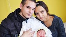 LILIANA CHUDOBOVÁ. Sabina Absolonová a Michal Chuda ze Svitav se 22. listopadu stali rodiči. Narodila se jim dcerka. Sestřičky jí naměřily 49 centimetrů a navážily 2,9 kilogramu.