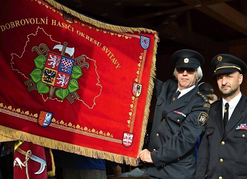 Slavnost svěcení praporu Okresního sdružení hasičů Čech, Moravy a Slezka