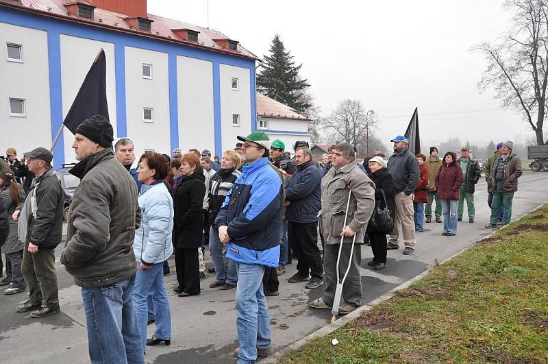 Protesty zemědělců v Městečku Trnávka.