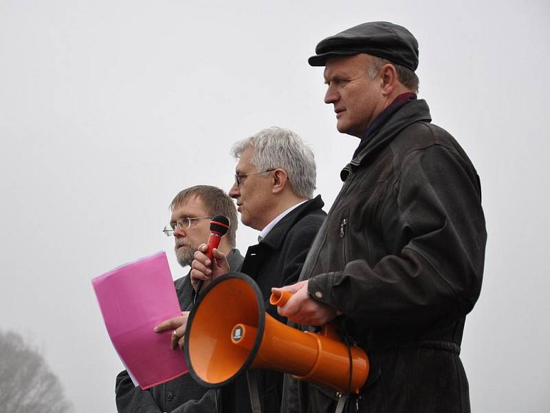 Protesty zemědělců v Městečku Trnávka.