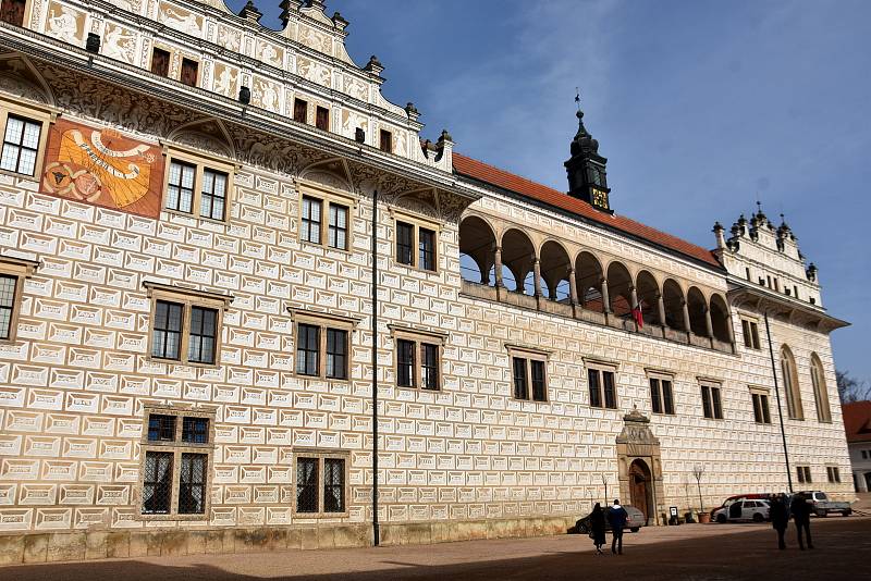 Renesanční zámek v Litomyšli. Od roku 1999 patří mezi památky UNESCO.