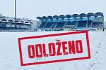 Boleslavský Městský stadion se v sobotu 2. prosince ocitl pod sněhem