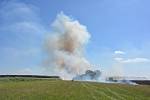 U mladoboleslavské obce Smilovice v úterý odpoledne hořelo pole s obilím.