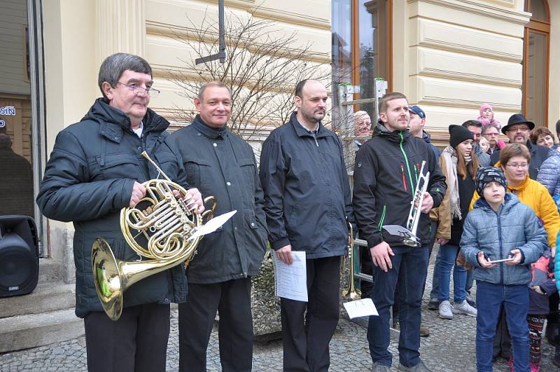 Tříkrálový průvod v Mnichově Hradišti.  