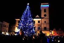 Rozsvěcení vánočního stromu v centru Mladé Boleslavi.