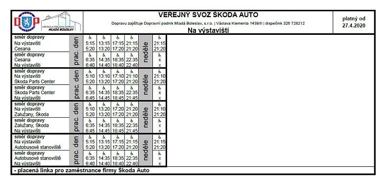 Veřejná doprava - Na výstavišti