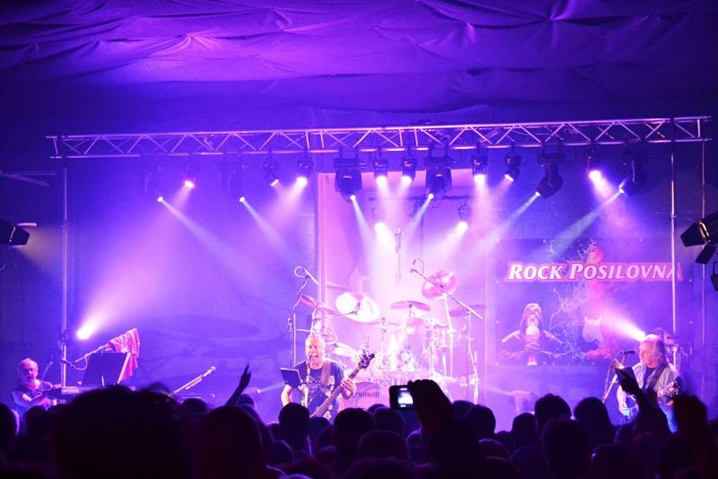 Z koncertu kapely Diskant v mnichovohradišťském klubu Rock Posilovna.