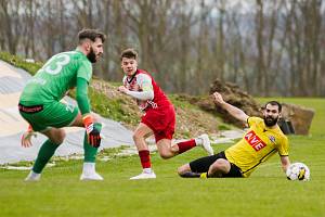 Divize, 18. kolo: SK Kosmonosy (v červeném) - SK Benátky (3:0), 16. března 2024