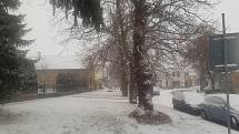 Boleslavsko opět zasypal sníh.