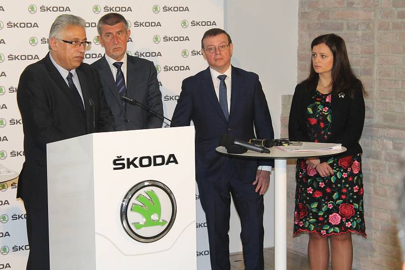 Andrej Babiš navštívil automobilku Škoda Auto.