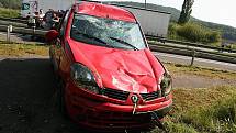 Dopravní nehoda nákladního vozu a osobního vozu zároveň na R10 u Mladé Boleslavi