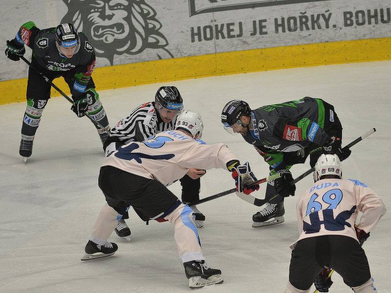 35. kolo hokejové extraligy: Piráti Chomutov - BK Mladá Boleslav 3:5.