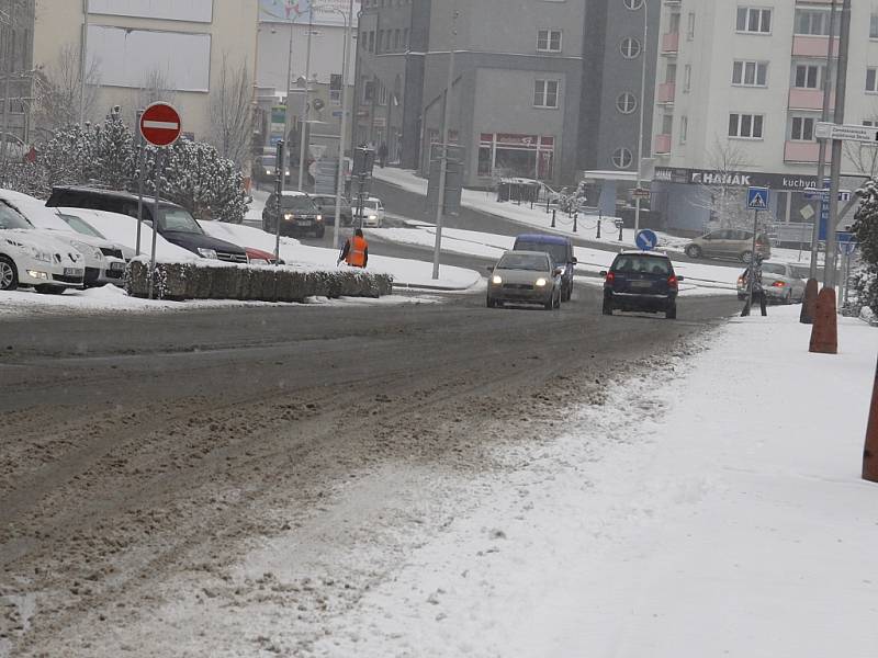Sníh zasypal Mladou Boleslav