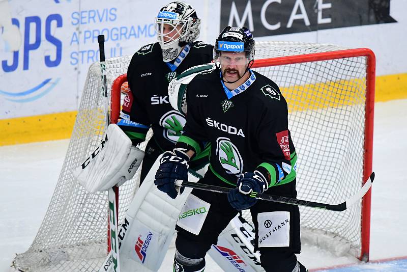 Hokej, Tipsport extraliga, BK Mladá Boleslav - Mountfield Hradec Králové. David Štich se vrátil do bývalého klubu a vítězně.