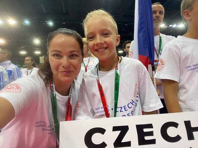 Z Mistrovství světa v karate organizace SKIF v maďarském Györu: Renat Tokariev a Ludmila Nentwich.
