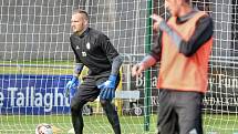 Trénink fotbalistů Mladé Boleslav v Dublinu před zápasem Evropské ligy.