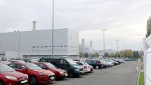 Škoda Auto poté, co prakticky zastavila výrobu, říjen 2021.