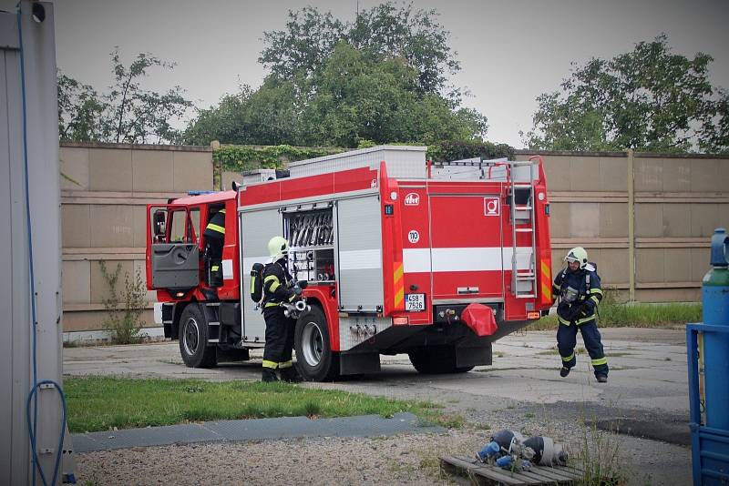 Z cvičného zásahu při úniku čpavku