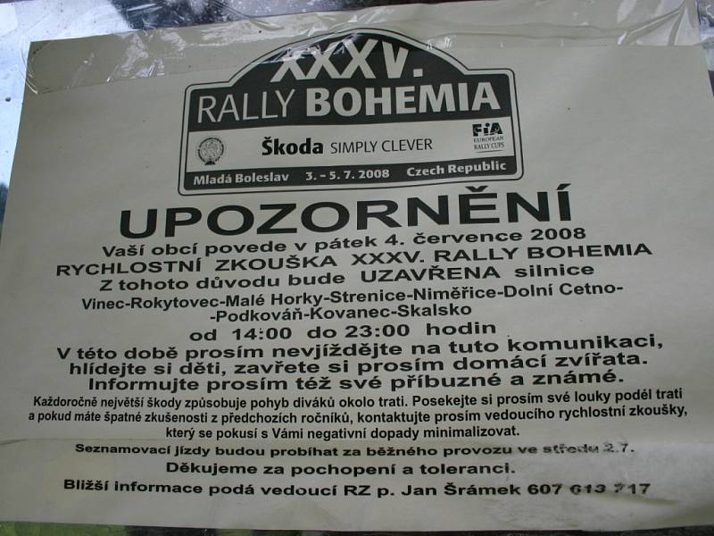 Rally Bohemia Historic show: 1.RZ Vinec - Skalsko