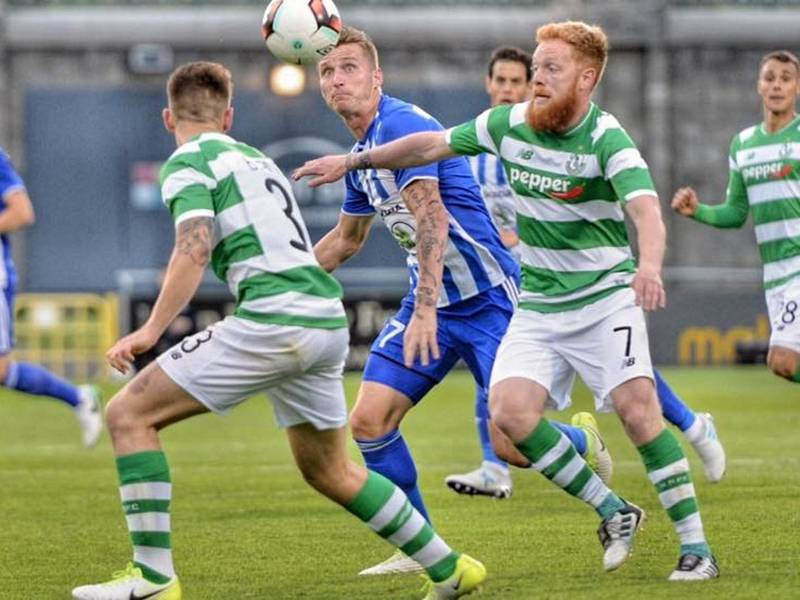 Druhé předkolo Evropské ligy: Shamrock Rovers - FK Mladá Boleslav.