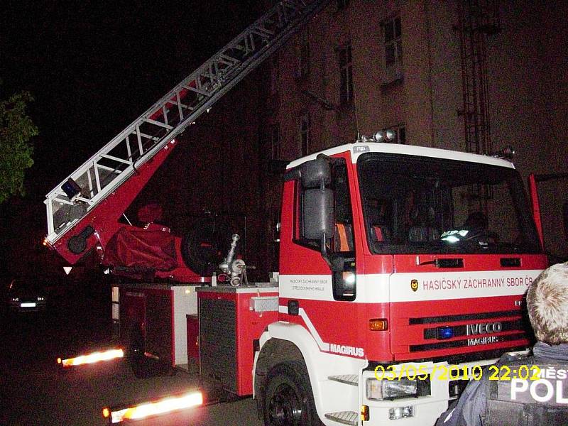 Zásah hasičů v kasárnách v Mladé Boleslavi.