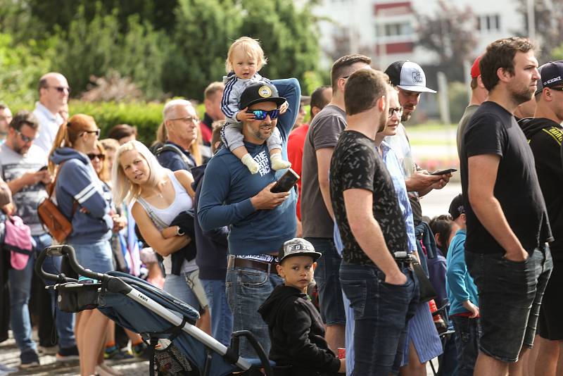 Rally Bohemia v Mladé Boleslavi: z rychlostní zkoušky číslo 2 'Městská'.