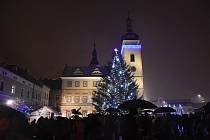 Z rozsvěcení vánočního stromu na Staroměstském náměstí v Mladé Boleslavi v roce 2018.