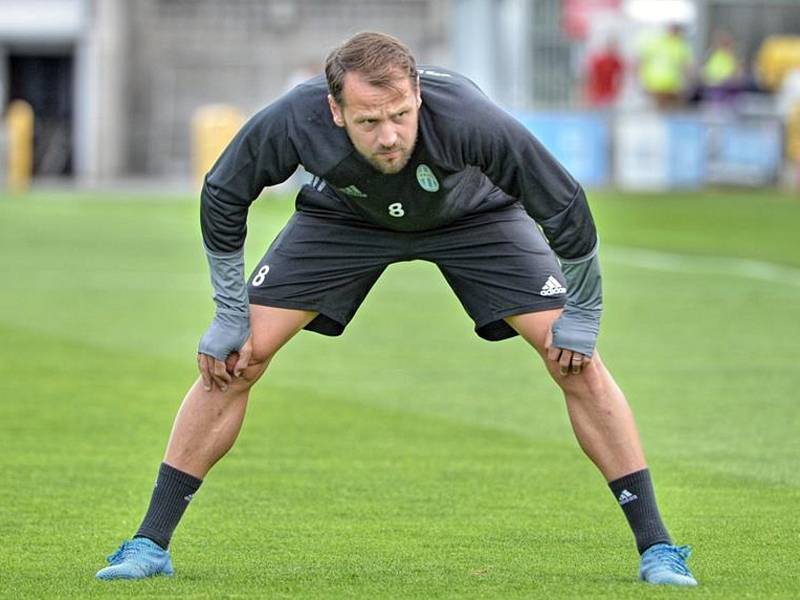 Trénink fotbalistů Mladé Boleslav v Dublinu před zápasem Evropské ligy.