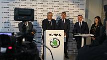 Andrej Babiš navštívil automobilku Škoda Auto.