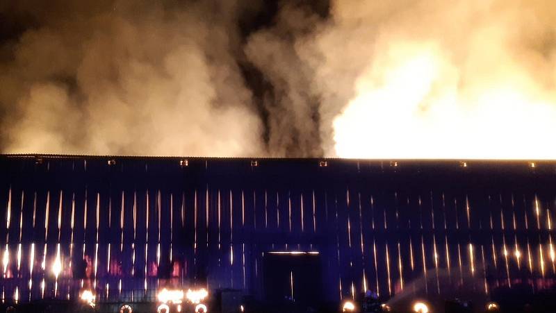 Z požáru stodoly v Lázních Toušeň