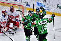 V zápase 50. kola hokejové extraligy porazili hráči BK Mladá Boleslav soupeře z Hradce Králové 4:2.