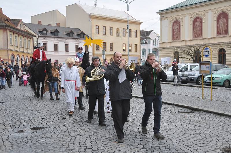 Tříkrálový průvod v Mnichově Hradišti.  