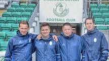 Trénink fotbalistů Mladé Boleslav v Dublinu před zápasem Evropské ligy.