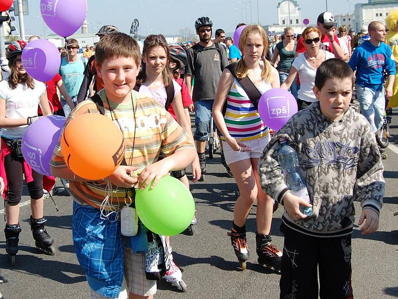 Dubnové jubilejní 10. Bruslení Mladou Boleslaví.