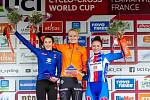 Juniorská cyklokrosařka Kateřina Hladíková dosáhla třetím místem v závodě ve Francii svého nejlepšího výsledku ve světovém poháru.
