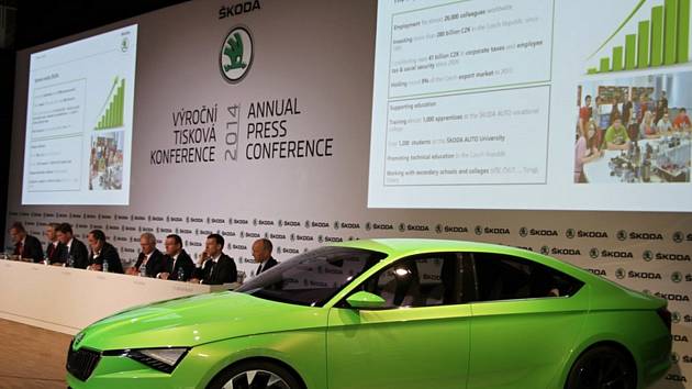 Výroční tisková konference společnosti Škoda Auto.