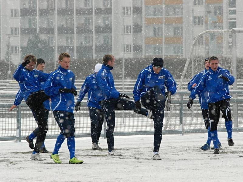 Úvodní trénink fotbalistů Boleslavi pod Karlem Stannerem