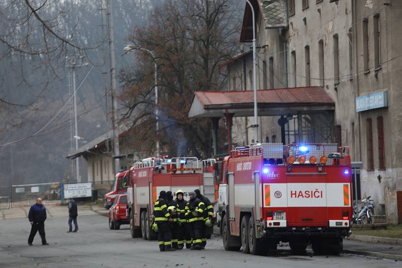 Likvidace požáru v Mladé Boleslavi v neděli 30. ledna 2022