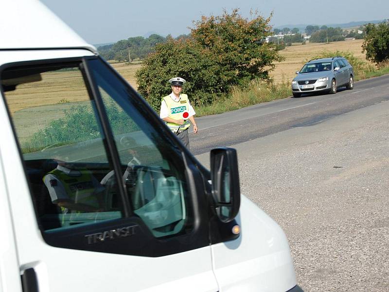 Policejní akce zaměřená na kontrolu alkoholu za volantem.